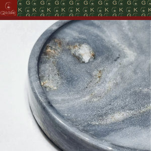 Plateau rond en marbre de sable bleu naturel GOLDKING, coupe de précision, poli à plusieurs étapes, fonctionnel pour les chambres de villa et les boutiques - Product Image 5