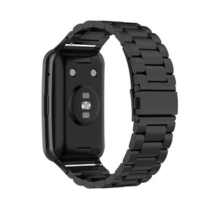 Tres enlaces de cuentas Metal Acero inoxidable Reemplazo <span class=keywords><strong>Smartwatch</strong></span> Pulsera inteligente Correa de banda para <span class=keywords><strong>Huawei</strong></span> Watch <span class=keywords><strong>Fit</strong></span> - Product Image 6