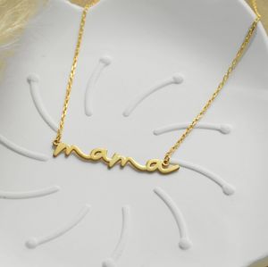 Elegante Collar Mama Chapado en <span class=keywords><strong>Oro</strong></span> <span class=keywords><strong>de</strong></span> 18k, Joyería Delicada <span class=keywords><strong>de</strong></span> Acero Inoxidable para Mamá, Regalo para Recién Nacidos, Regalo para Nuevas Mamás - Product Image 6