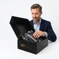 Boîte personnalisée avec impression de logo, boîte noire grande, moyenne, petite, emballage pour colis, emballage pour l'expédition d'électronique grand public
