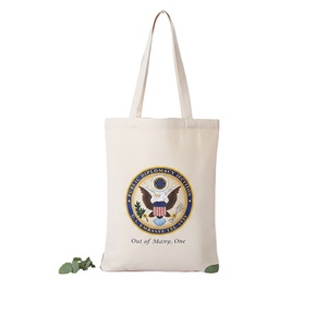 Customizable Eco-Friendly Recyclable <b>Canvas</b> <b>Tote</b> Bag Custom Print Color Zipper Closure Reusable for Travel Advertising - Product Image 1