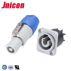 Jnicon conector de alimentação direto da fábrica 20A conector de alimentação de 3 pinos à prova d'água powercon