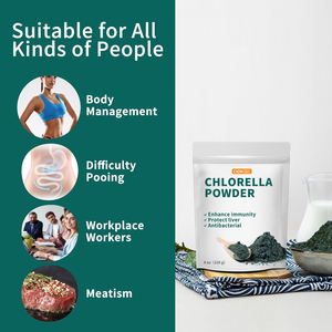 Poudre de chlorella naturelle OEM Protéines et vitamines végétaliennes La poudre de chlorophylle soutient le système immunitaire et la fonction hépatique pour garder la jeunesse - Product Image 3