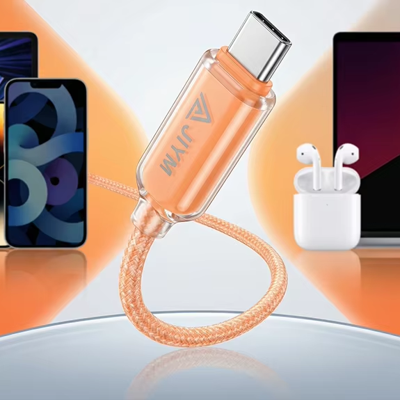 Type-C to Type-C USB Cable with Pure Copper Conductor 3A Fast Charging for IOS Android & Mobile Phones PD Compatible