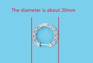 ZHUANGYEE <strong>Solid</strong> <strong>14K</strong> White <strong>Gold</strong> <strong>Earrings</strong> 1.0CT White Lab Diamond Round Brilliant Cutting 20MM Hoop <strong>Earrings</strong> CVD HPHT - Product Image 6