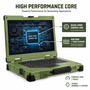 Fully Rugged Laptop Intel Core i9 13th Gen RTX 4060 Dedicated Graphics High Performance Industrial Notebook Sunlight Readable - Product Image 4