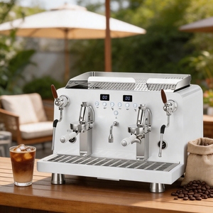 Máquina de Café Espresso Semiautomática Comercial de Acero Inoxidable, Cafetera Profesional para Uso en Cafeterías y Restaurantes - Product Image 1