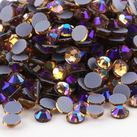 YWJC Precio de Fábrica Cristales de Vidrio Hotfix SS10-20 de Base Plana, 1440 Piezas de Cristales Hotfix Redondos de Base Plana Color AB a Granel