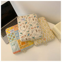 Housse de protection matelassée pour tablette iPad et ordinateur portable, motif géométrique dessin animé, en toile