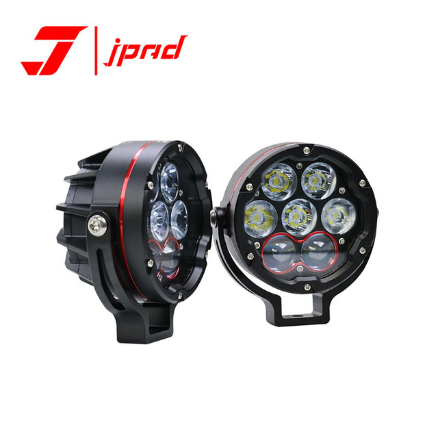 High Quality Aluminum High Bright Front Motorcycle LED Spotlight Fog Light Waterproof Wireless Remote Control Auxiliary Light 7