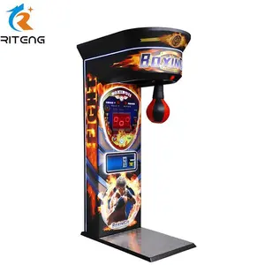 Riteng Coin Operated Street Amusement Ultimate Big Hit Punch Boxing Champion Arcade Game Machine Boxing Machine