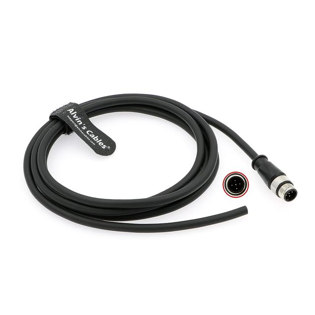M12 Industrial Cable M12 Code 5 Pin Male Aviation Connector PVC Shielded Waterproof Cable for Industrial Cameras Sensor Network