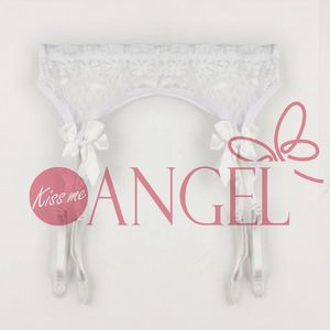 KISS ME ANGEL ropa interior de encaje sexy para niñas aspecto Sexy fino puro deseo Liga arco malla seductora humor Liga - Product Image 4