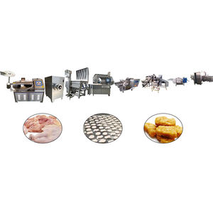 Ligne de production automatique de machine de bâton de viande végétalienne de brochette de pépites de poulet porte-bonheur - Product Image 1