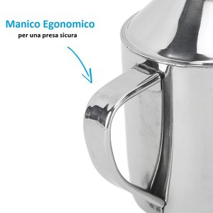 Cruet à huile en acier 500 cc avec bec anti-goutte, support d'huile de table - Product Image 4