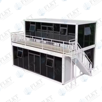 Unité de conteneur modulaire préfabriquée FLKT Easy Moving Flatpack avec poche pour chariot élévateur, bureau de chantier