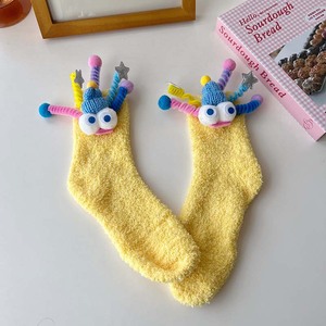 Calzini sfocati con brutti grandi occhi all'ingrosso calzini spessi da pavimento in microfibra cartoni animati divertenti calzini sfocati - Product Image 5