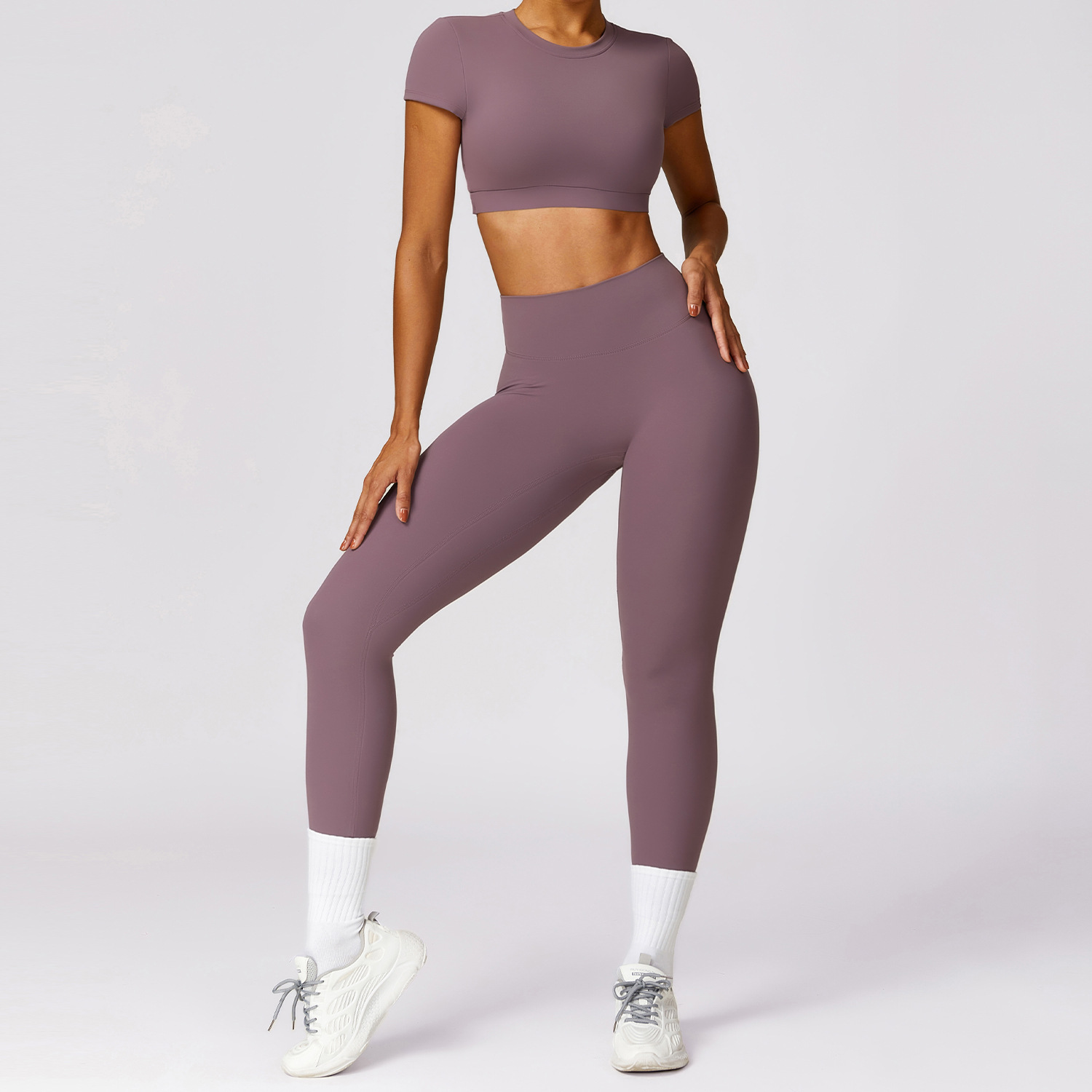 Top + Purple Leggings