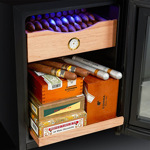 Humidor de lujo portátil con pantalla, personalizado, comercial, de gran capacidad, con taquillas de madera y cajas eléctricas para cigarros - Product Image 2