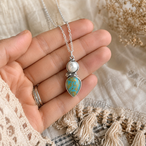 Collana con texture colorata a forma di goccia d'acqua, gioielli retrò da donna per tutti i giorni, idee regalo - Product Image 5