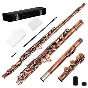 SLADE Flauta de 16 agujeros E Key C Tono Vintage Bronce Antiguo Retro Correa de cobre blanco con estuche de cuero Flauta Instrumento musical - Product Image 4