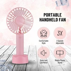 Ventilador de Mano Portátil USB Recargable de Tres Velocidades y Bajo Ruido para Coche, Exteriores y Hotel, Venta al Por Mayor - Product Image 3