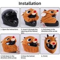 Hight Products mignon Animal en peluche moto casques intégraux couverture unisexe dessin animé visage couverture acrylique Fibres fabricant