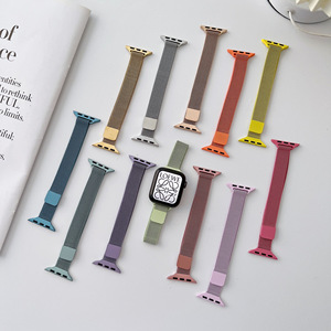 สายนาฬิกาแบบมิลาน thiner สำหรับสายนาฬิกาแอปเปิ้ลขนาด45มม. 41มม. 44มม. 40มม. 38มม. 42มม. 46มม. สแตนเลสสำหรับ iWatch Series 10 8 <span class=keywords><strong>7</strong></span> - Product Image 3