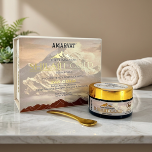 Résine d'Or Amarvat Shilajit avec Or 24K, Acide Fulvique Riche en Minéraux de l'Himalaya de Qualité Supérieure pour Vitalité Quotidienne, Vigueur, Énergie et Bien-être - Product Image 4
