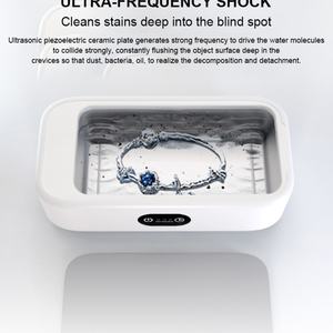 เครื่องทำความสะอาดอัลตราโซนิกแบบพกพา ยี่ห้อ Custom Brand สำหรับทำความสะอาดเครื่องประดับ นาฬิกา แว่นตา - Product Image 5