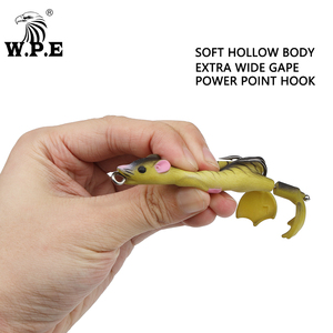 W.P.E 12g 9cm Bionic Big Mouse 8 couleurs <span class=keywords><strong>leurre</strong></span> de pêche Surface flottante pêche à la traîne Double crochet barbelé Silicone plongée grenouille <span class=keywords><strong>leurre</strong></span> - Product Image 5