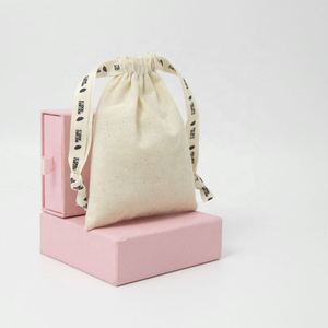 Custom Logo High Quality Recyclable Jewelry Cotton Pouch with Dust Bag for Gift & Craft - Product Image 2