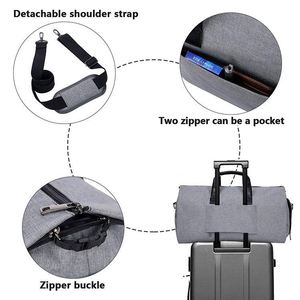 Bolsa de ropa personalizada de fábrica BSCI, bolsa de viaje grande tipo Duffel para trajes, ropa de vuelo con bolsa para zapatos para hombres y mujeres - Product Image 6