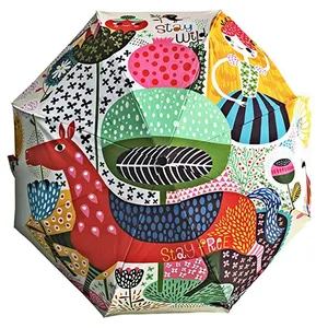 3折叠伞自动开合带定制非洲图片印刷标志印刷折叠伞紫外线涂层折叠伞