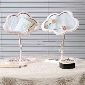 가리 핑크 구름 메이크업 거울 침실 단면 기숙사 드레싱 거울 테이블 탁상 거울 어린이 선물 - Product Image 1