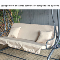 Balançoire de patio extérieur avec auvent Utilisation intérieure Lit suspendu Balançoire Mobilier polyvalent