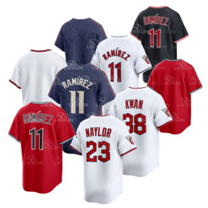 Jersey de Béisbol Cleveland 2026 para Hombre al por Mayor, Número 11 # José Ramírez 23 # Bo Naylor 38 # Jersey de jugador limitado de Steven Kwan Stitched Home - Product Image 1