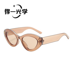 De Yi <b>Optics</b> Cat Eye Sunglasses For Women Pc Frame Uv400 Protection Star Decorations - Product Image 4
