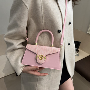 <span class=keywords><strong>Borsa</strong></span> a tracolla retrò da donna 2026, nuova, di tendenza, versatile, monospalla, in PU, alla moda, testurizzata, tinta unita, media, quadrata - Product Image 4