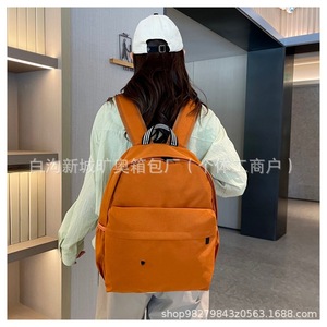 High <b>School</b> Nylon <b>Backpack</b> 20 Inches Solid Color Lightweight Waterproof Student Bag for Boys Leisure Travel Spring 2026 - Product Image 2