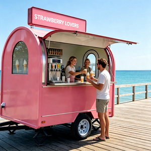 Etodevice Remolque de catering para kebab y café, carrito móvil de apoyo, pequeña caravana de comida de pollo, remolque de panadería - Product Image 1