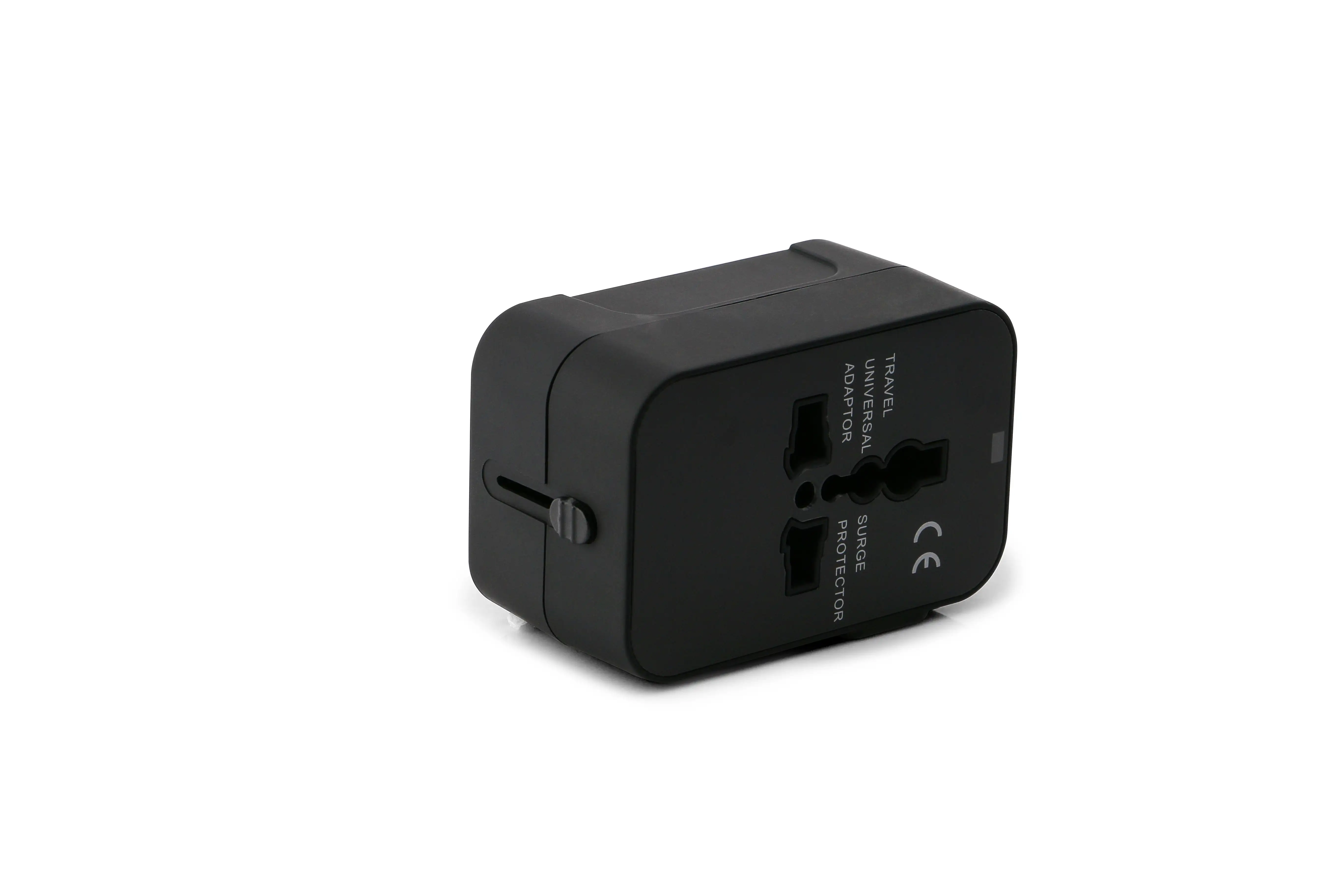 Siyah evrensel anahtarlama güç adaptörü çok fonksiyonlu All in One dünya çapında seyahat adaptörü c tipi USB şarj portları ile