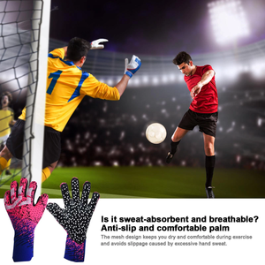 Jeugdkeepershandschoenen Voetbalkeepershandschoenen met antislip latex handpalmgrepen voor verbeterde prestaties voor wedstrijden voor volwassenen en kinderen - Product Image 6