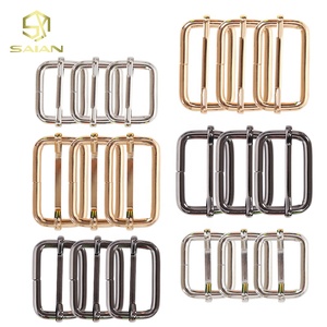 Bolso de cuero Mochila Zapato Correa Cinturón <span class=keywords><strong>Web</strong></span> Ajuste Rodillo Metal Pin Hebilla Broche Rectángulo Anillo cuadrado - Product Image 6