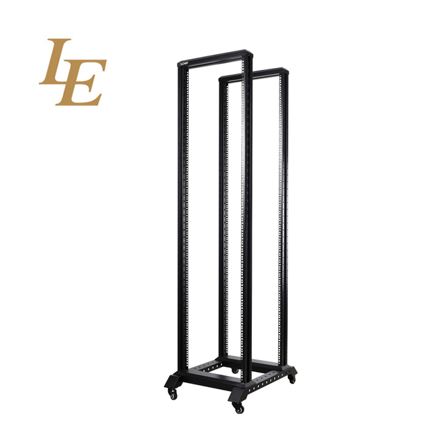 High Quality Factory Price 19 Inches Wide 42U Height Adjustable 19-36 Inches Depth 4 Post Cold Rolled Steel Open Racks in Stock