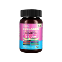 Complément alimentaire Biotine Collagène Kératine Acide Hyaluronique avec Vitamine C pour la peau, les cheveux et les ongles - 90 capsules de collagène
