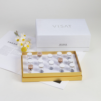 Boîte cadeau de luxe pour parfum avec logo personnalisé, boîte rigide recyclée avec impression UV et estampage or, laminage mat