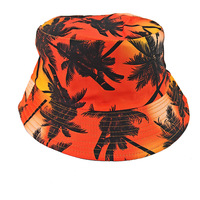 Chapeau Bob Imprimé Motif Tropical Palmier Léopard Rasta Casquette de Pêcheur Streetwear d'Été Festival Unisexe Vente en Gros Personnalisé