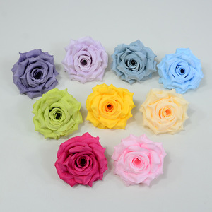 Fleur artificielle en soie Dongchen Crafts, rose, 9 cm de diamètre, pour décoration de mariage et de maison - Product Image 1