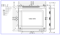 Module LCD 128x64 matrice de points STN bleu négatif rétroéclairage blanc 5V KS108B SMG12864D4-BW